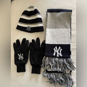 Forty Seven Brand NY Yankees Scarf, Hat and Gloves set.  Great Holiday gift!